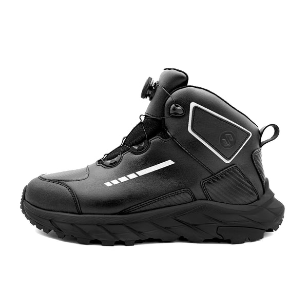 STANDSO Electric Bike Shoes | Urban Commuter & Hiking Boot, Waterproof, Lace-Free (Black) Men